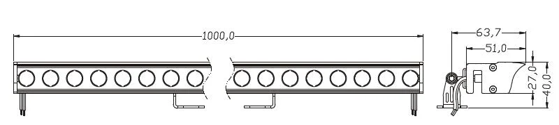 LED Pixel Light LED Linear Light Building Lighting Waterproof IP67 24V RGB DMX512 Wall Washers IP65 Aluminum 120 Degree -40 - 60