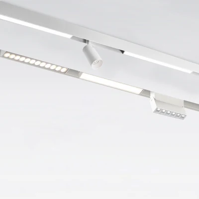 1 m 1,5 m 2 m 4 fils grille encastrée tête mobile linéaire 48 V COB magnétique LED système d'éclairage sur rail sur rail rails intelligents pour éclairage commercial ou domestique