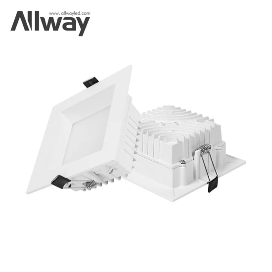 Allway Commercial mur rondelle vers le bas lumière encastré LED mince carré Downlight