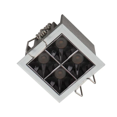 Lumière linéaire LED à quatre trous de forme carrée, économie d'énergie, SMD 4W/10W/16W/25W, Downlight à Grille encastrée