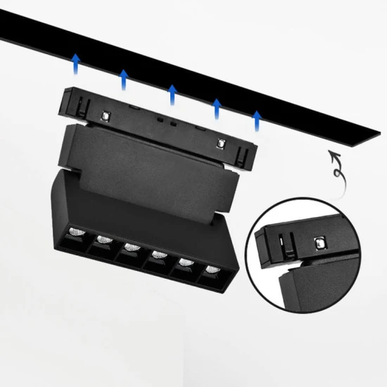 Éclairage intérieur intelligent de la Chine Lumière de grille d'éclairage sur rail LED réglable