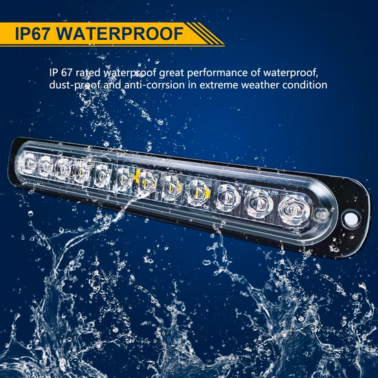 Contrôleur de haute qualité Surface de calandre de voiture Flash lumières stroboscopiques Flash 6 LED avertissement d'urgence calandre de pont feu de position latéral de voiture autres lumières de voiture